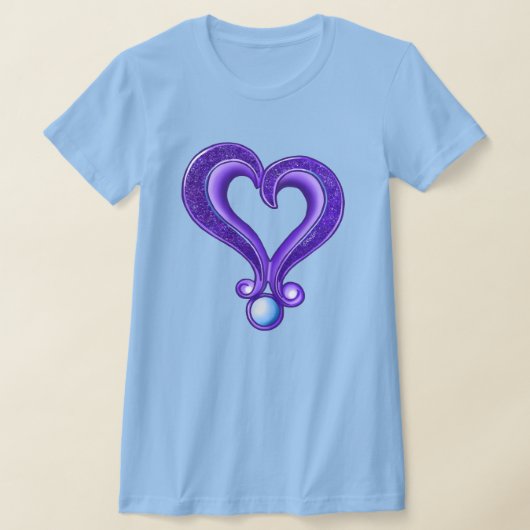 KiniArt Paars Heart Royalty T-Shirt (Laagn)