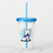 KiniArt Paars Lover Westie Acryltumbler Acryl Drinkbeker (Voorkant)