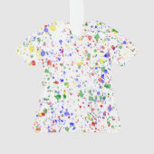 KiniArt Paint Splattered Painter's T-Shirt Ornament (achterkant)