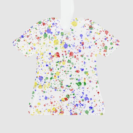 KiniArt Paint Splattered Painter's T-Shirt Ornament (voorkant)