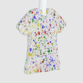 KiniArt Paint Splattered Painter's T-Shirt Ornament (voorkant)