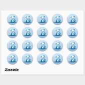 KiniArt Panda Cub Ronde Sticker (Vel)