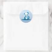 KiniArt Panda Cub Ronde Sticker (Tas)
