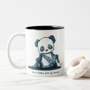KiniArt Panda Cub Two-Tone Coffee Mok