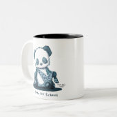 KiniArt Panda Cub Two-Tone Coffee Mok (Voorkant links)