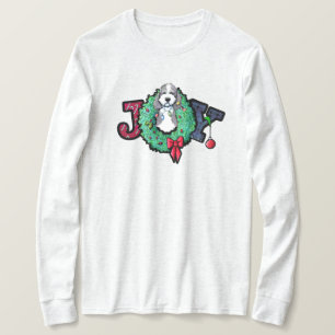 KiniArt Parti Doodle Kerstvreugde T-shirt