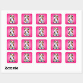 KiniArt Patches Calico Kitten Square Sticker (Vel)
