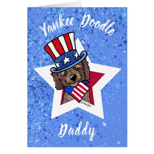 KiniArt Patriottische Doodle Wenskaart (Voorkant)