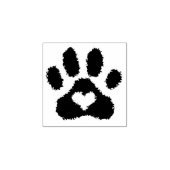 KiniArt Paw Print Heart Rubberstempel (Afrduk)