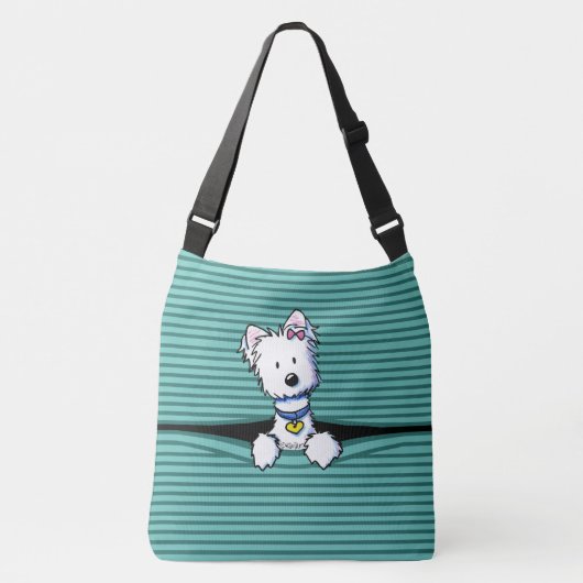 KiniArt Peek-a-boo Westie Crossbody Tas (Voorkant)