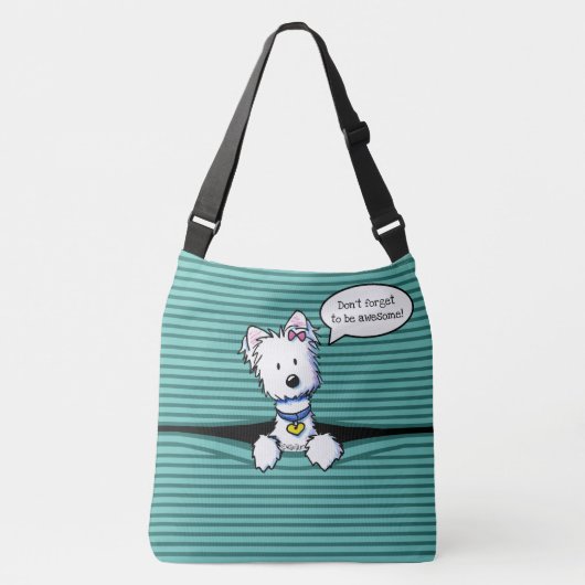KiniArt Peek-a-boo Westie Crossbody Tas (Voorkant)