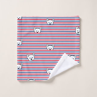 KiniArt Peekaboo Westies Badhanddoekset Washandje