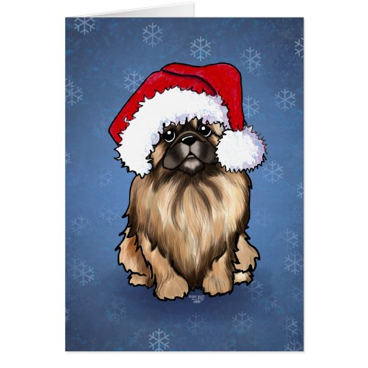 KiniArt Pekingese Kerst Kaart (Voorkant)