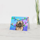KiniArt Pekingese Kerst Kaart (Voorkant)