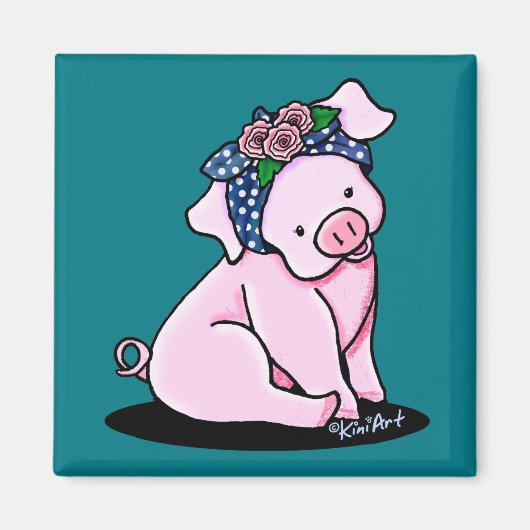 KiniArt  Pig Magneet (Voorkant)