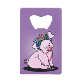 KiniArt  Piggy Creditkaart Flessenopener