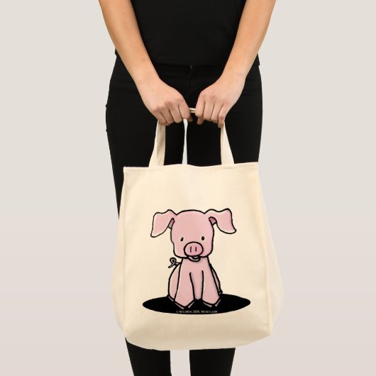 KiniArt Piglet-Canvas tas (Voorkant (product))
