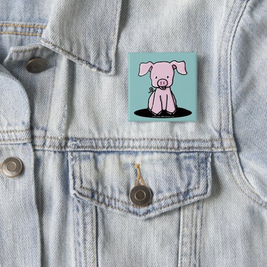 KiniArt Piglet Pin Button (In situ)