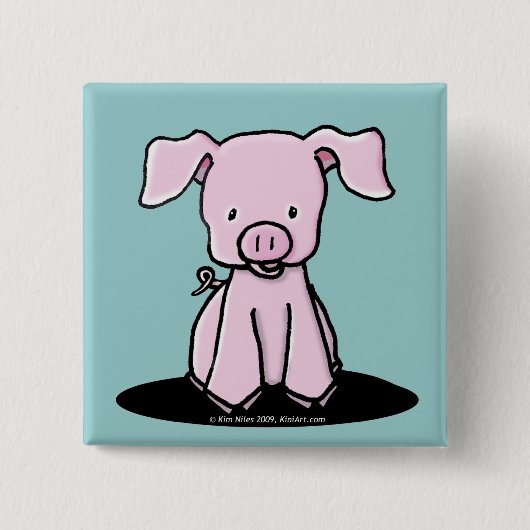 KiniArt Piglet Pin Button (Voorkant)
