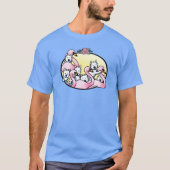 KiniArt PinkFlamingo Westies T-shirt (Voorkant)