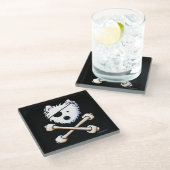 KiniArt Pirate Westie Crossbones Onderzetter (Schuin)