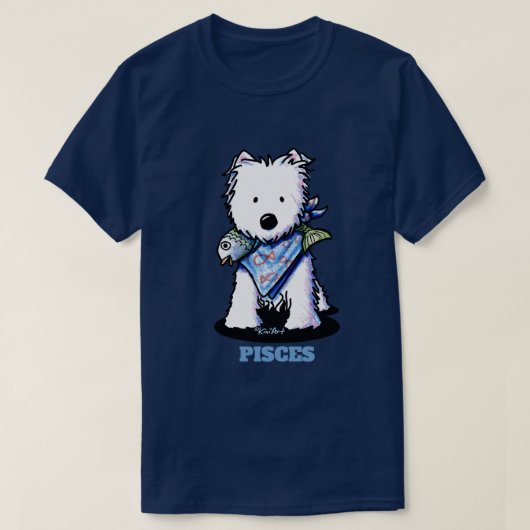 KiniArt Pisces Westie T-shirt (Design voorkant)
