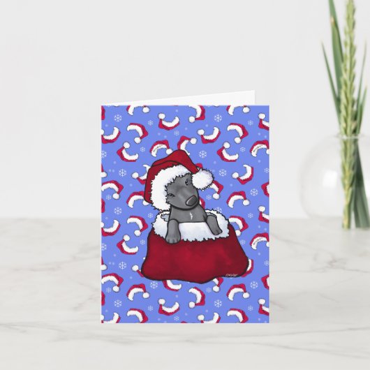 KiniArt Pit Bull-kerstkaart Kaart (Voorkant)