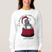 KiniArt Pitbull-kerstshirt Trui (Voorkant)