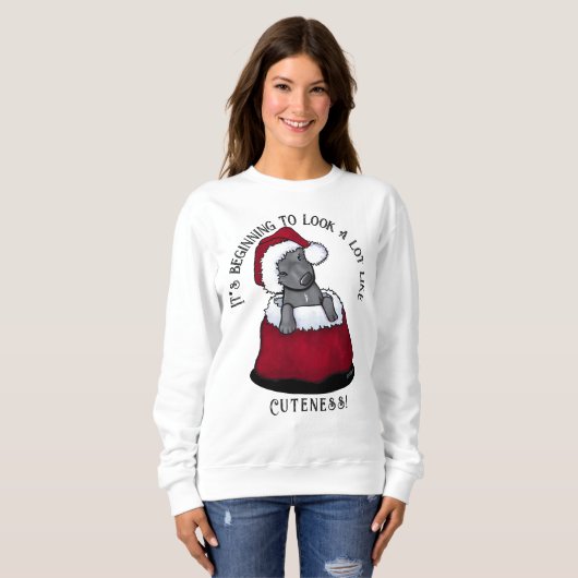 KiniArt Pitbull-kerstshirt Trui (Voorkant volledig)