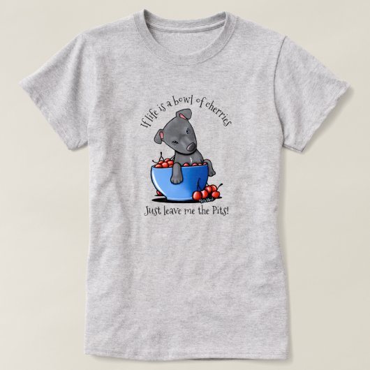 KiniArt Pitbull Lovers T-Shirt (Design voorkant)