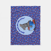 KiniArt Pitbull Puppy Cherries Fleece Blanket Deken (Voorkant)