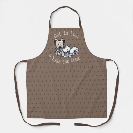 KiniArt Pocket Puppies Hondenliefhebber Apron Schort (Voorkant)