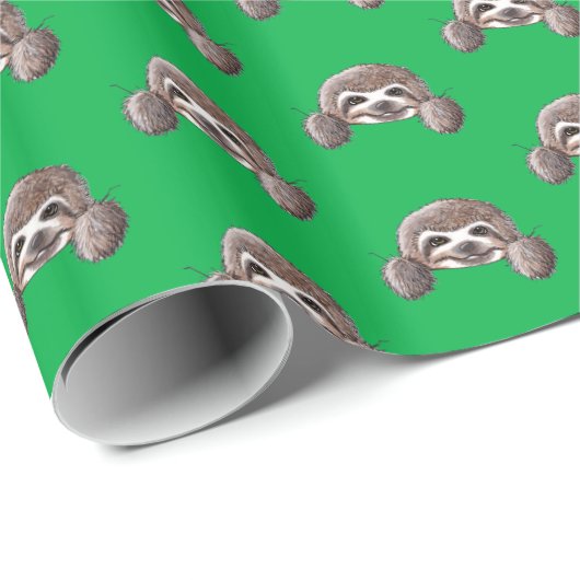 KiniArt Pocket Sloth Cadeaupapier (Rol Hoek)