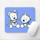 KiniArt Pocket Westie Boy en Girl Muismat (Met muis)