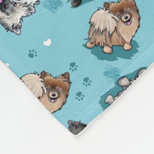 KiniArt Pom Parade Fleece Deken (Hoek)