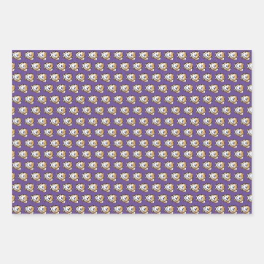 KiniArt Pom Wrapping Paper Flat Sheet Set van 3 (Voorkant 2)
