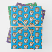 KiniArt Pom Wrapping Paper Flat Sheet Set van 3 (In situ)