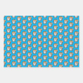KiniArt Pom Wrapping Paper Flat Sheet Set van 3 (Voorkant)