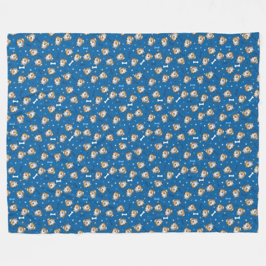 KiniArt Pomeranian Fleece Blanket (Voorkant (Horizontaal))