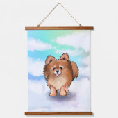 KiniArt Pomeranian Hangend Wandkleed (Voorkant)