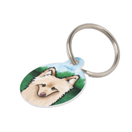 KiniArt Pomeranian huisdier ID-tag Huisdierpenning
