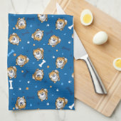 KiniArt Pomeranian Kitchen Towel Theedoek (Quarter Fold)