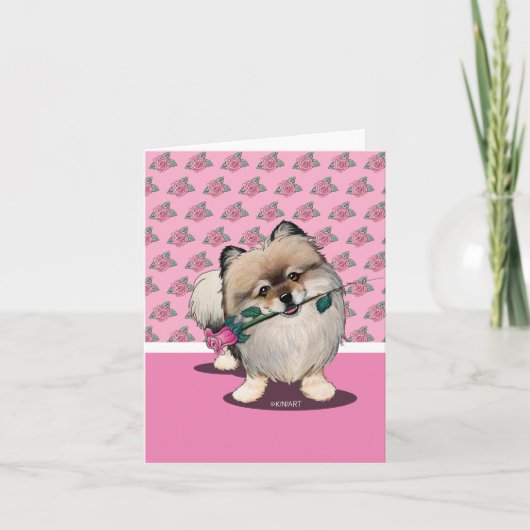 KiniArt Pommeren Walter Feestdagen Kaart (Voorkant)