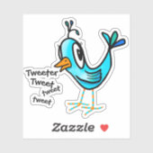 KiniArt Praatgrage Vogelsticker Sticker (Vel)