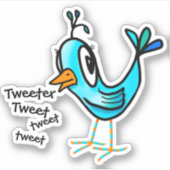 KiniArt Praatgrage Vogelsticker Sticker (Voorkant)