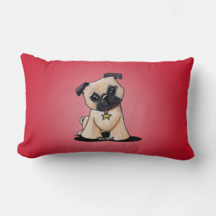 KiniArt Pug Lumbar Pillow Kussen