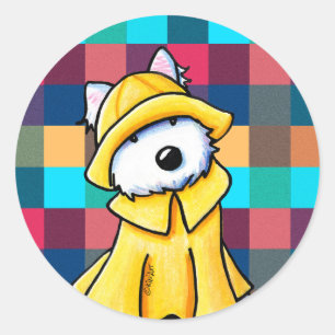 KiniArt Raincoat Westie Sticker
