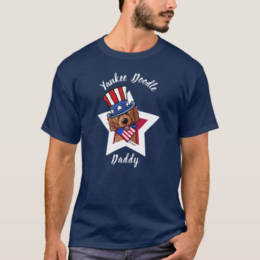 KiniArt Red Yankee Doodle Dad T-Shirt (Voorkant)