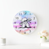 KiniArt Regenboogbrug Samoyed Grote Klok (Huis)