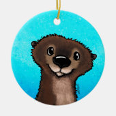 KiniArt River Otter Keramisch Ornament (Voorkant)
